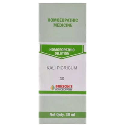 Bakson's Homeopathy Kali Picricum Dilution 30 - Classic Derma
