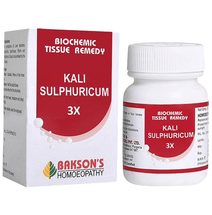 Bakson's Homeopathy Kali Sulphuricum Biochemic Tablet 3X - Classic Derma