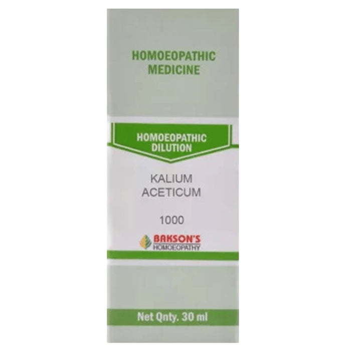 Bakson's Homeopathy Kalium Aceticum Dilution 1000 CH - Classic Derma