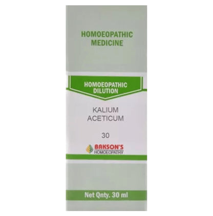 Bakson's Homeopathy Kalium Aceticum Dilution 30 - Classic Derma