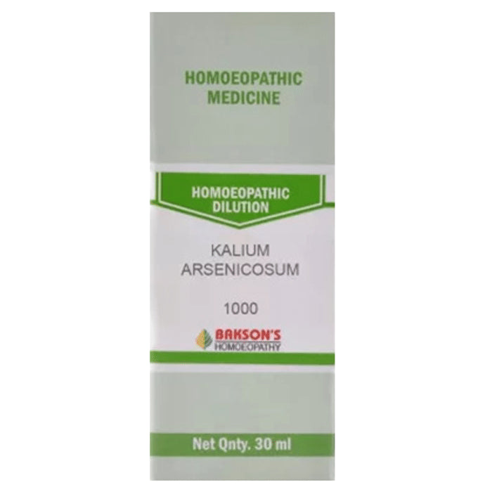 Bakson's Homeopathy Kalium Arsenicosum Dilution 1000 CH - Classic Derma