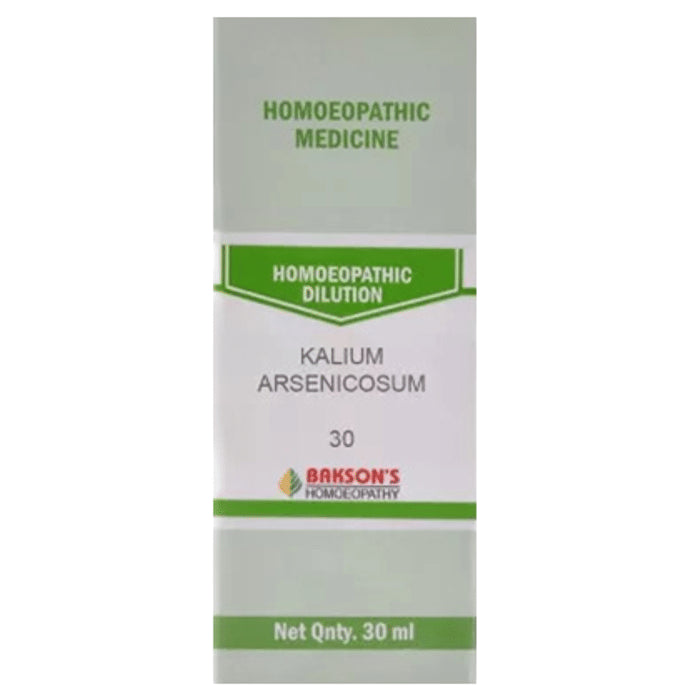 Bakson's Homeopathy Kalium Arsenicosum Dilution 30 - Classic Derma