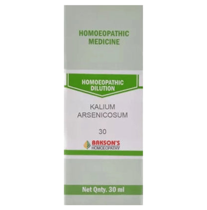 Bakson's Homeopathy Kalium Arsenicosum Dilution 30 - Classic Derma