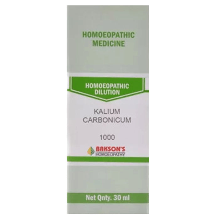 Bakson's Homeopathy Kalium Carbonicum Dilution 1000 CH - Classic Derma