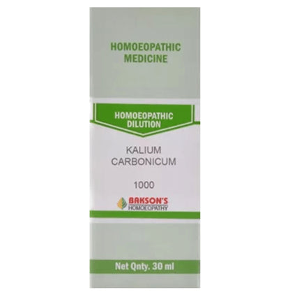 Bakson's Homeopathy Kalium Carbonicum Dilution 1000 CH - Classic Derma