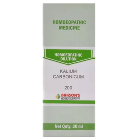 Bakson's Homeopathy Kalium Carbonicum Dilution 200 - Classic Derma