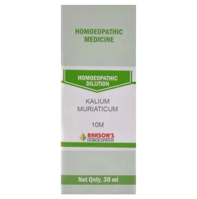 Bakson's Homeopathy Kalium Muriaticum Dilution 10M - Classic Derma