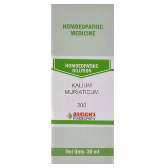 Bakson's Homeopathy Kalium Muriaticum Dilution 200 - Classic Derma