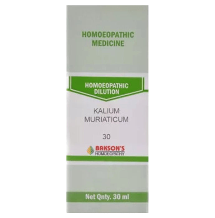 Bakson's Homeopathy Kalium Muriaticum Dilution 30 - Classic Derma