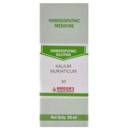 Bakson's Homeopathy Kalium Muriaticum Dilution 30 - Classic Derma