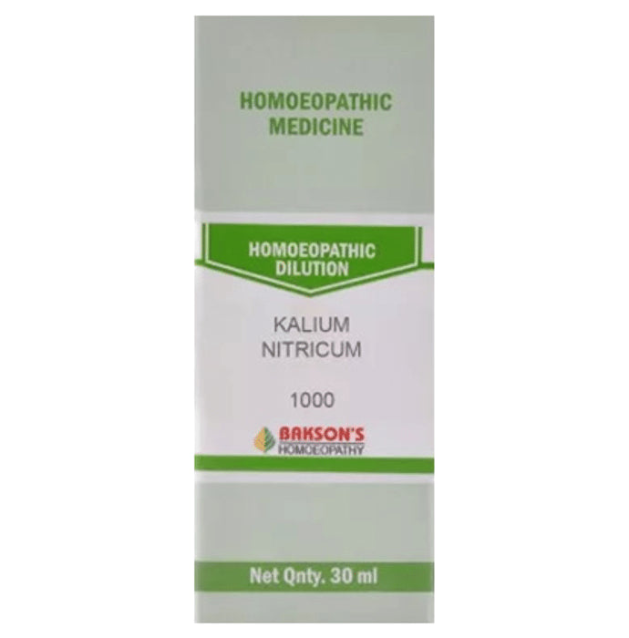 Bakson's Homeopathy Kalium Nitricum Dilution 1000 CH - Classic Derma