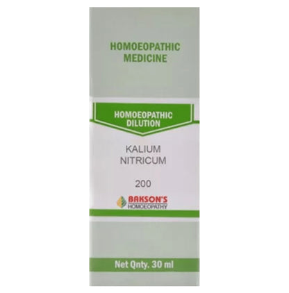 Bakson's Homeopathy Kalium Nitricum Dilution 200 - Classic Derma