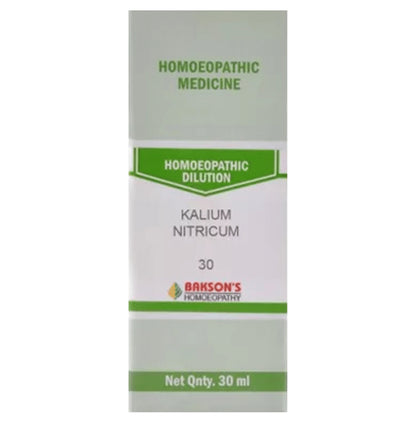 Bakson's Homeopathy Kalium Nitricum Dilution 30 - Classic Derma