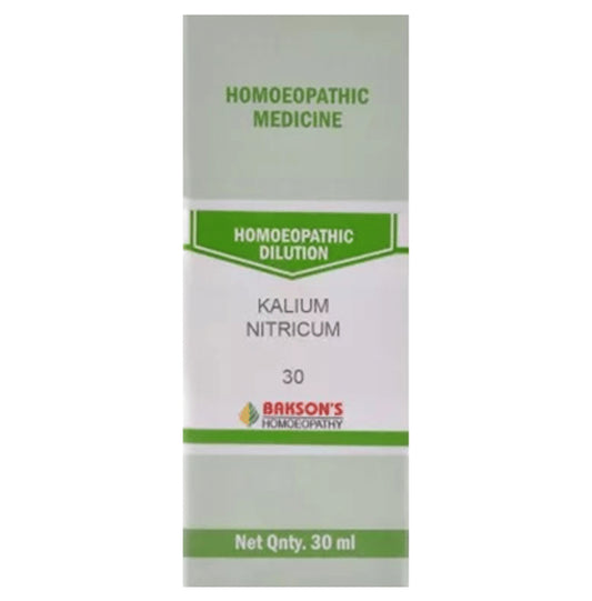 Bakson's Homeopathy Kalium Nitricum Dilution 30 - Classic Derma