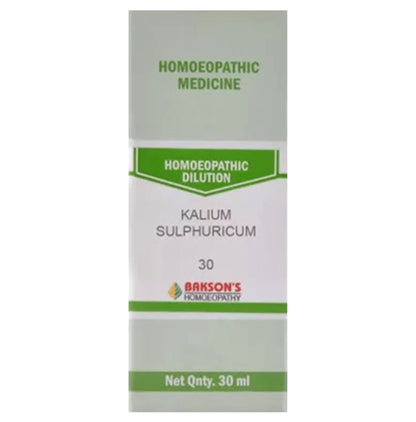 Bakson's Homeopathy Kalium Sulphuricum Dilution 30 - Classic Derma