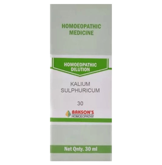 Bakson's Homeopathy Kalium Sulphuricum Dilution 30 - Classic Derma