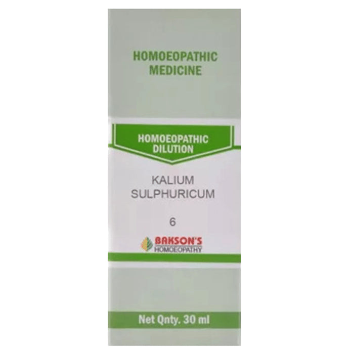 Bakson's Homeopathy Kalium Sulphuricum Dilution 6 CH - Classic Derma