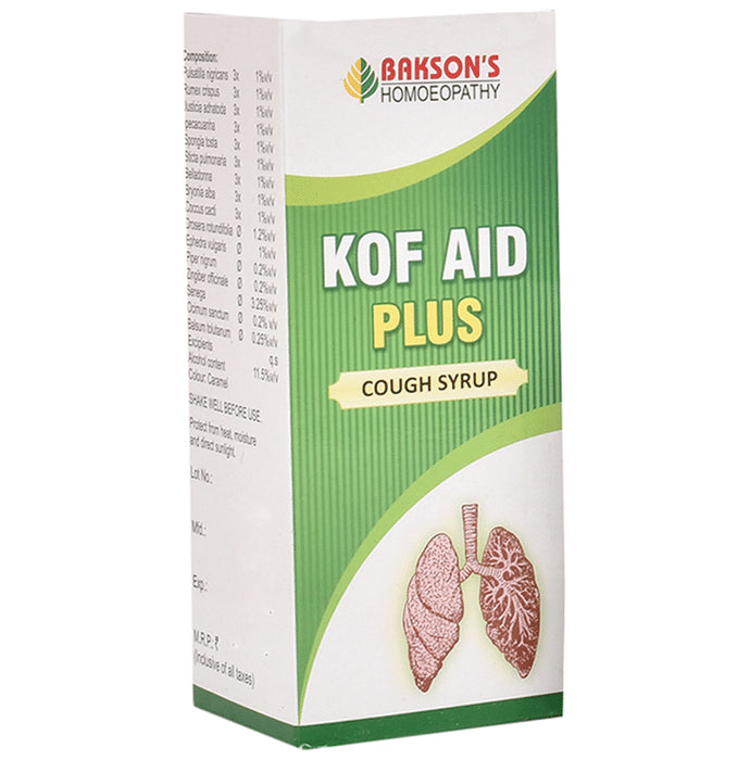 Bakson's Homeopathy Kof Aid Plus Cough Syrup - Classic Derma