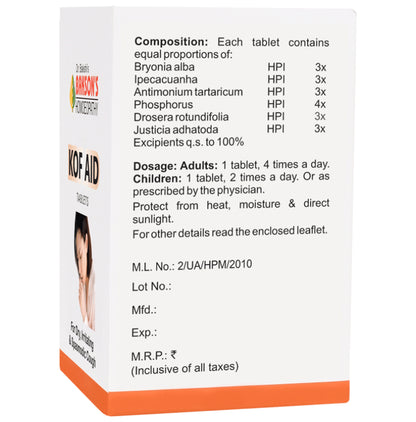 Bakson's Homeopathy Kof Aid Tablet