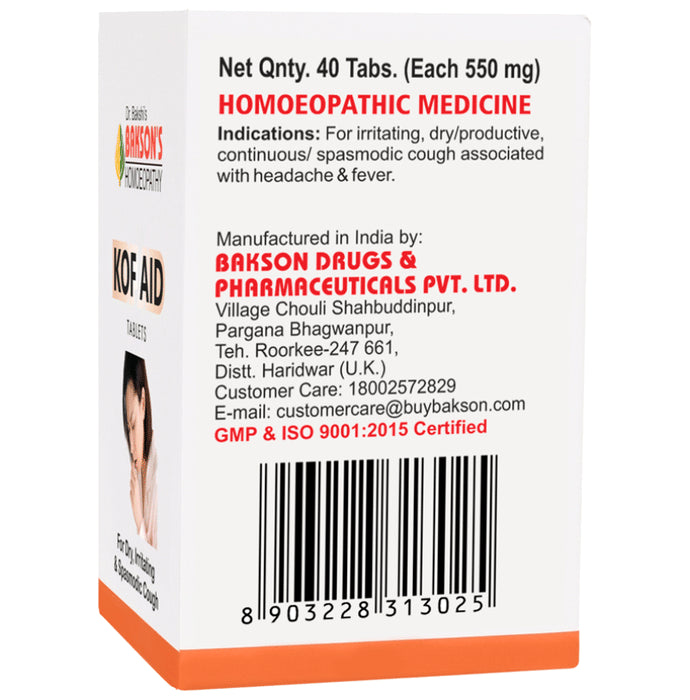 Bakson's Homeopathy Kof Aid Tablet