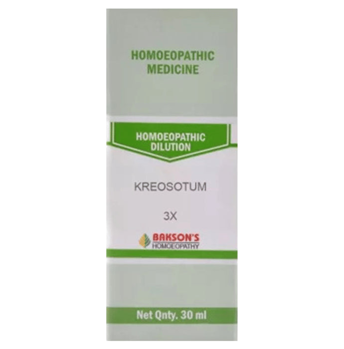 Bakson's Homeopathy Kreosotum Dilution 3X - Classic Derma