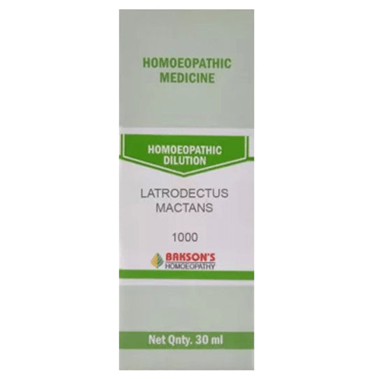 Bakson's Homeopathy Latrodectus Mactans Dilution 1000 CH - Classic Derma