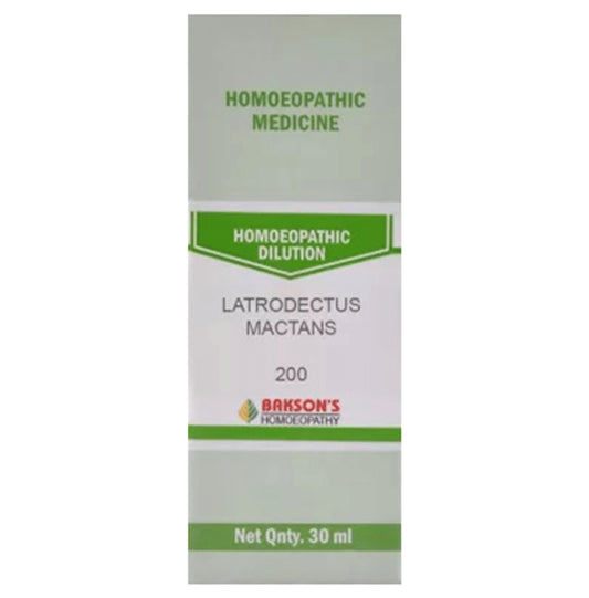 Bakson's Homeopathy Latrodectus Mactans Dilution 200 - Classic Derma