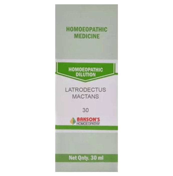 Bakson's Homeopathy Latrodectus Mactans Dilution 30 - Classic Derma