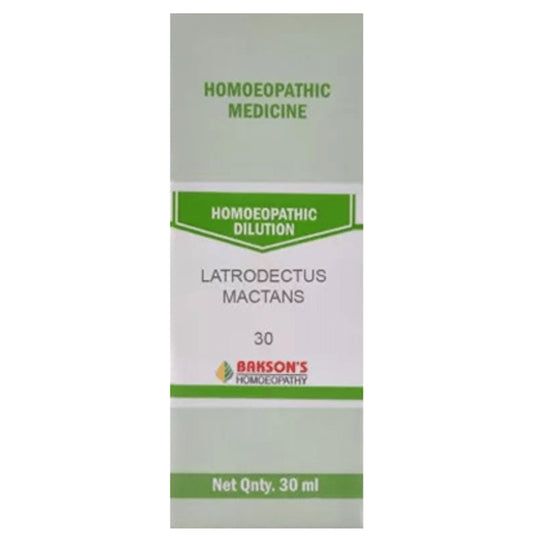 Bakson's Homeopathy Latrodectus Mactans Dilution 30 - Classic Derma