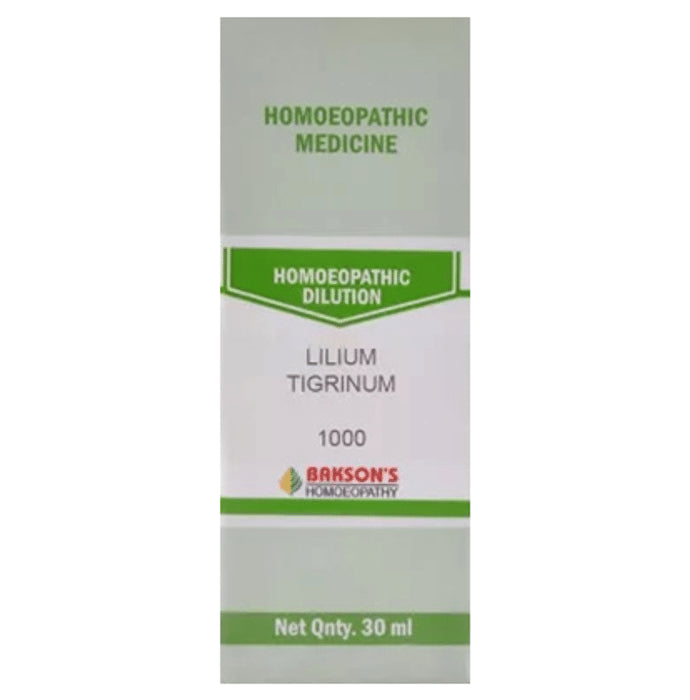 Bakson's Homeopathy Lilium Tigrinum Dilution 1000 CH - Classic Derma