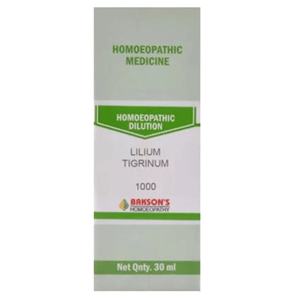 Bakson's Homeopathy Lilium Tigrinum Dilution 1000 CH - Classic Derma