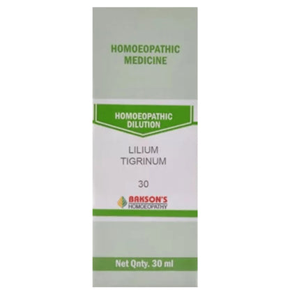 Bakson's Homeopathy Lilium Tigrinum Dilution 30 - Classic Derma