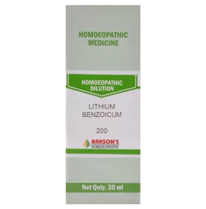 Bakson's Homeopathy Lithium Benzoicum Dilution 200 - Classic Derma
