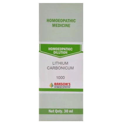 Bakson's Homeopathy Lithium Carbonicum Dilution 1000 CH - Classic Derma