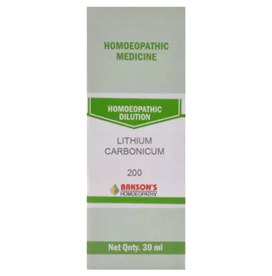 Bakson's Homeopathy Lithium Carbonicum Dilution 200 - Classic Derma
