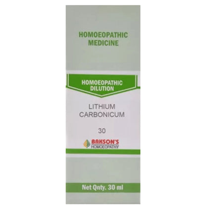 Bakson's Homeopathy Lithium Carbonicum Dilution 30 - Classic Derma