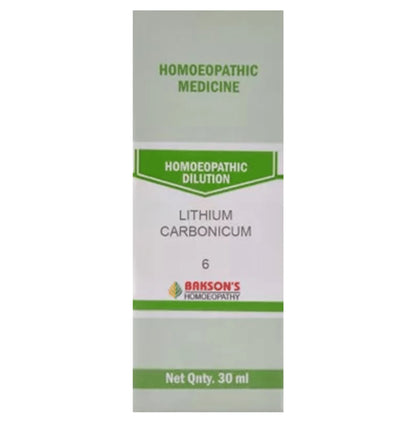 Bakson's Homeopathy Lithium Carbonicum Dilution 6 CH - Classic Derma