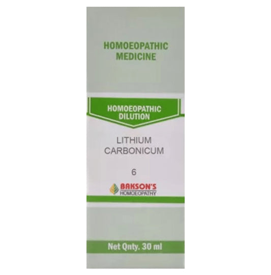 Bakson's Homeopathy Lithium Carbonicum Dilution 6 CH - Classic Derma