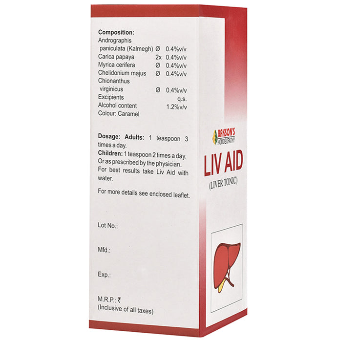 Bakson's Homeopathy Liv Aid Liver Tonic