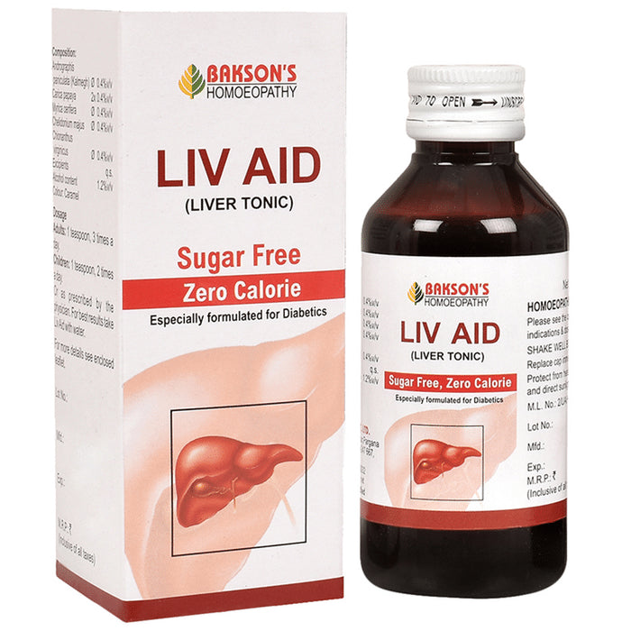 Bakson's Homeopathy Liv Aid Liver Tonic Sugar Free - Classic Derma