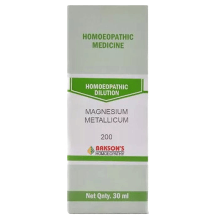 Bakson's Homeopathy Magnesium Metallicum Dilution 200 - Classic Derma
