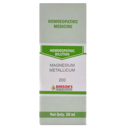 Bakson's Homeopathy Magnesium Metallicum Dilution 200 - Classic Derma