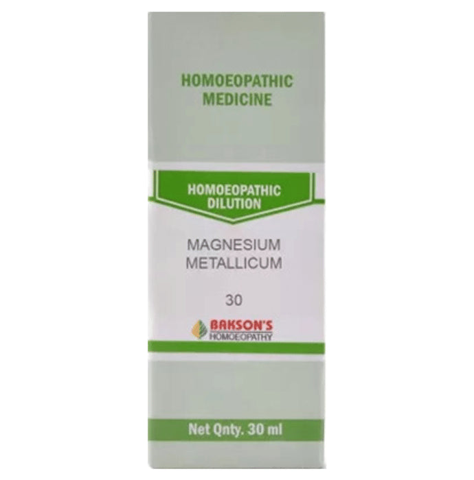 Bakson's Homeopathy Magnesium Metallicum Dilution 30 - Classic Derma