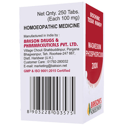 Bakson's Homeopathy Magnesium Phosphoricum Biochemic Tablet 200X