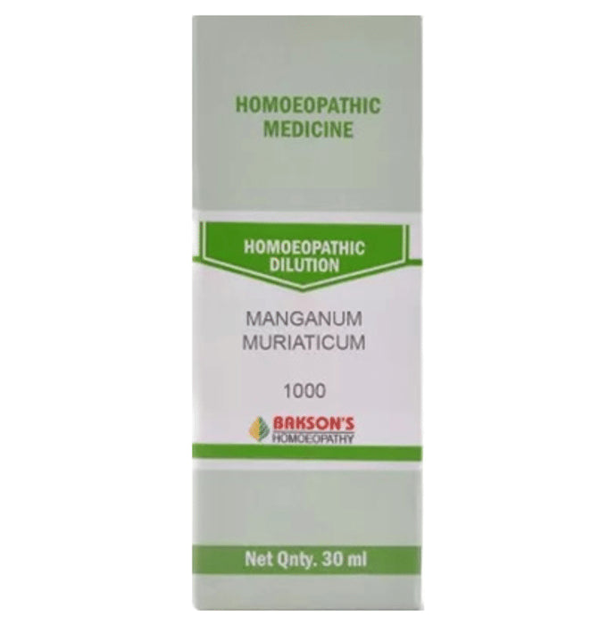Bakson's Homeopathy Manganum Muriaticum Dilution 1000 CH - Classic Derma