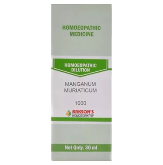 Bakson's Homeopathy Manganum Muriaticum Dilution 1000 CH - Classic Derma