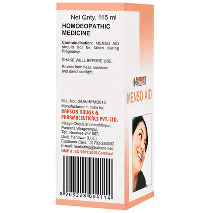 Bakson's Homeopathy Menso Aid Syrup