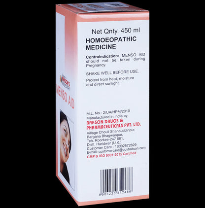 Bakson's Homeopathy Menso Aid Syrup