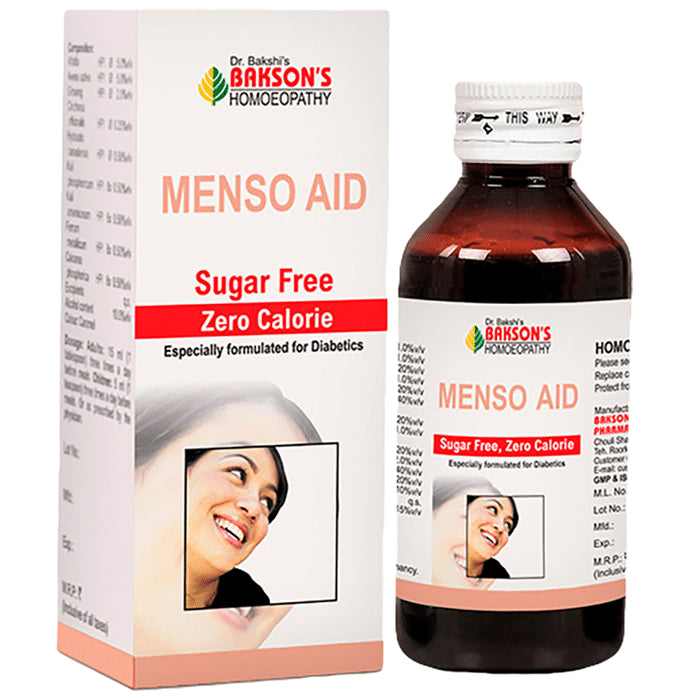 Bakson's Homeopathy Menso Aid Syrup Sugar Free