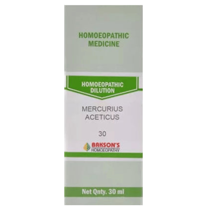 Bakson's Homeopathy Mercurius Aceticus Dilution 30 - Classic Derma
